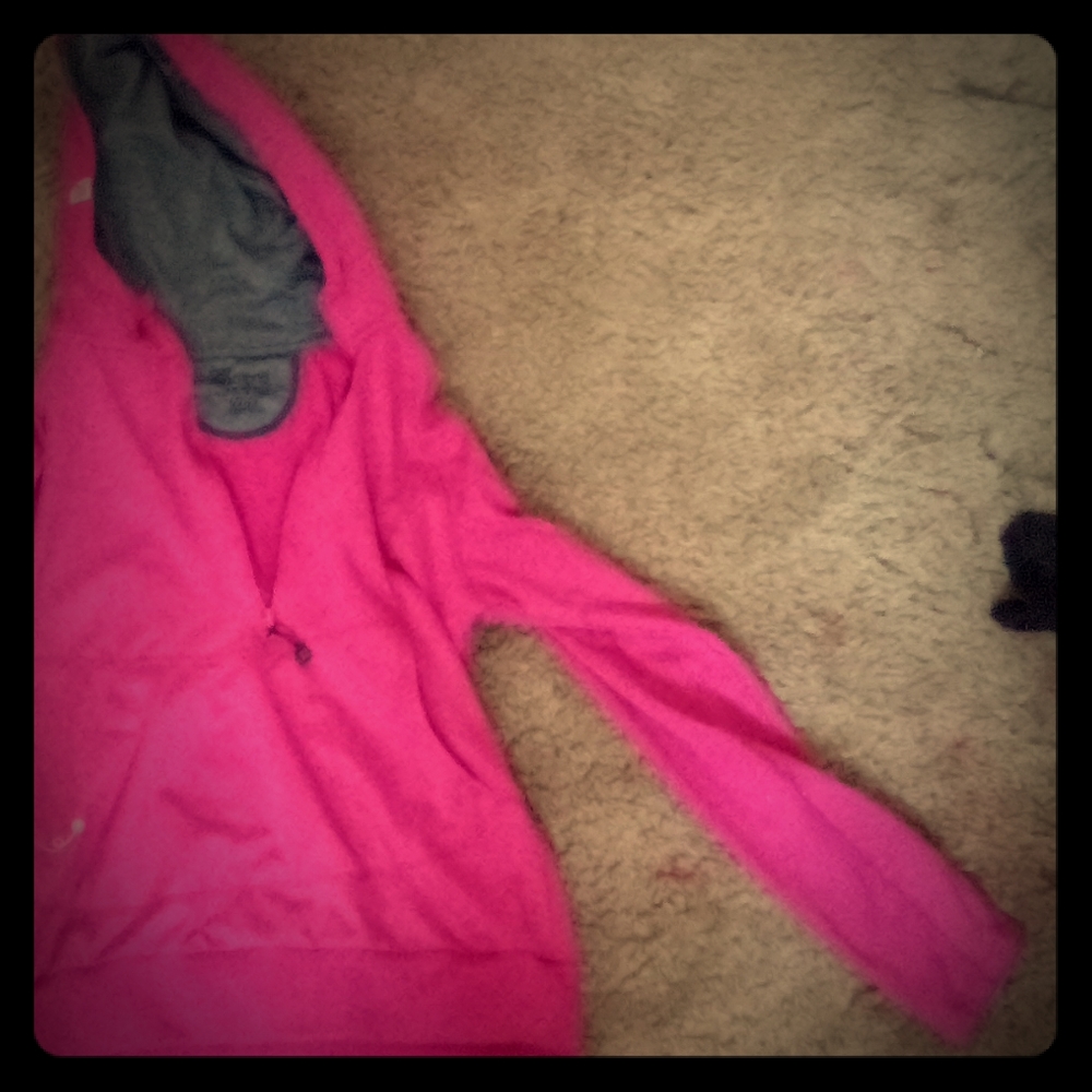 Hooded pink jacket